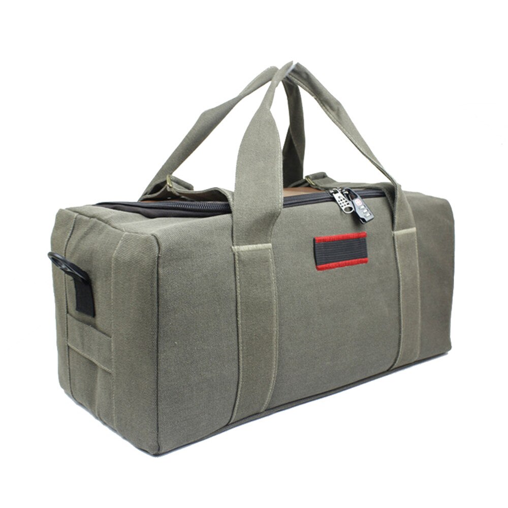 BOWTAC-bolsa de viaje de gran capacidad para hombre, bolso de gimnasio de lona, equipaje de gran tamaño, plegable, impermeable, deportivo: Khaki Small