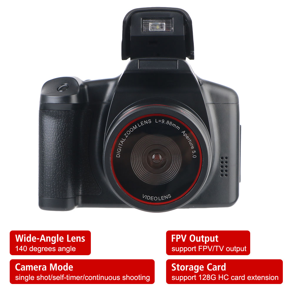 Objectif n'aime numérique portable, appareil photo SLR, grand angle 1080 °, capteur 140 mégapFête els, USB 16.0, caméra vidéo HD, écran LCD 2.0 ", 2.4 P