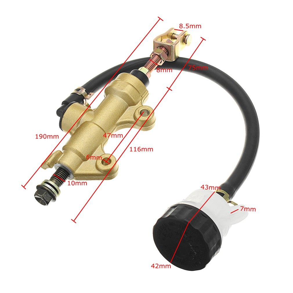 Easy To Install REAR FOOT BRAKE MASTER CYLINDER RESERVOIR For Motorcycle Motorbike DIRT PIT Bike ATV