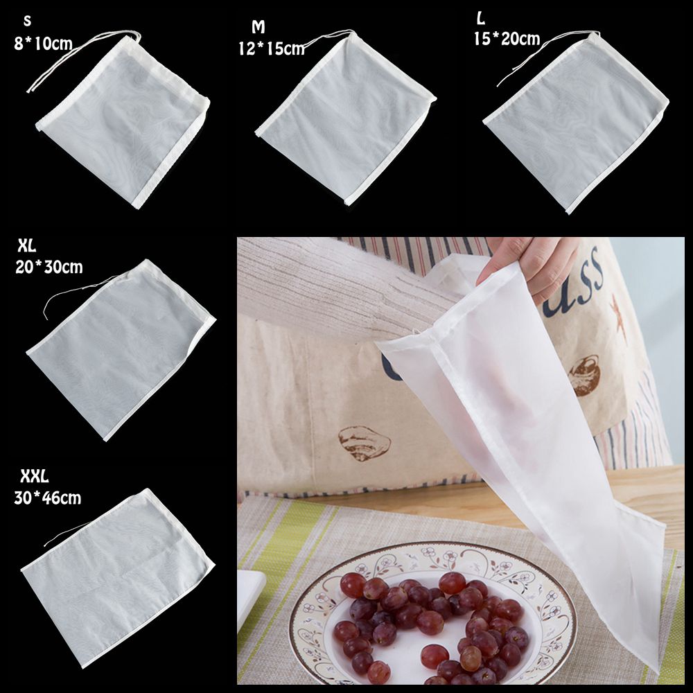 1pc fina nylonnät siktar silar mat special mutter mjölkpåse kaffe filter ostduk vin sil matlagning durkslag accesso