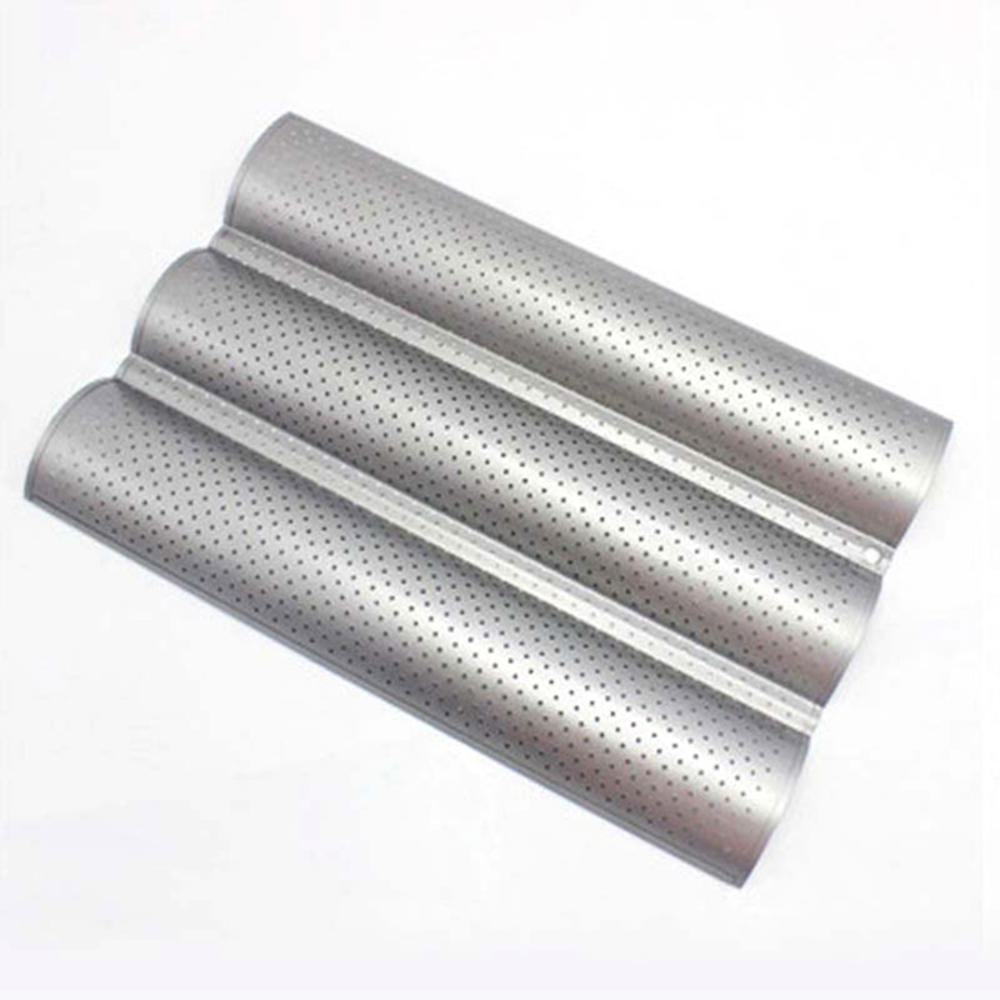 Cake Baguette Mold 2/3/4 Groove Baking Mold Bread Practical Baking Tool Pans: Silver-M