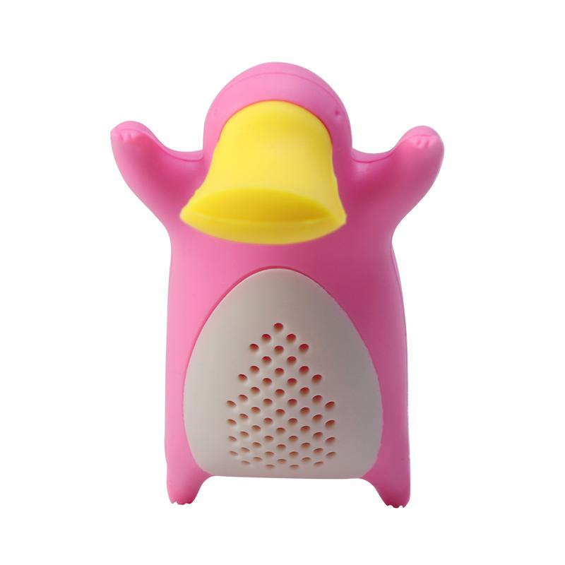 1PC Platypus Tea Infuser Reusable Cute Loose Leaf Tea Strainer Filter Diffuser Silicone Kitchen Tools Gadgets: Rosy