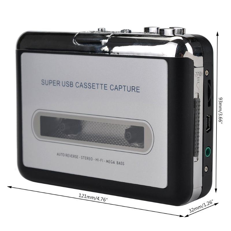 Lecteur de Cassette USB vers PC, ancien convertisseur de Format MP3, enregistreur Audio, baladeur de Capture avec inversion automatique