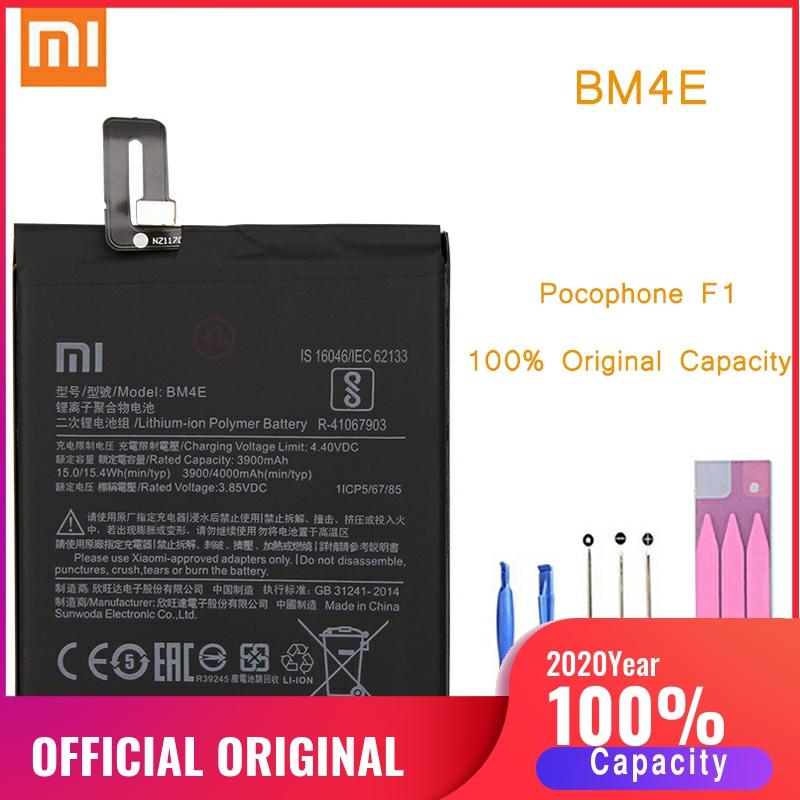 Originele Telefoon Batterij voor Pocophone F1 Batterij Xiaomi Pocophone F1 BM4E Vervanging Poco Batterijen met Retail Pakket bateria