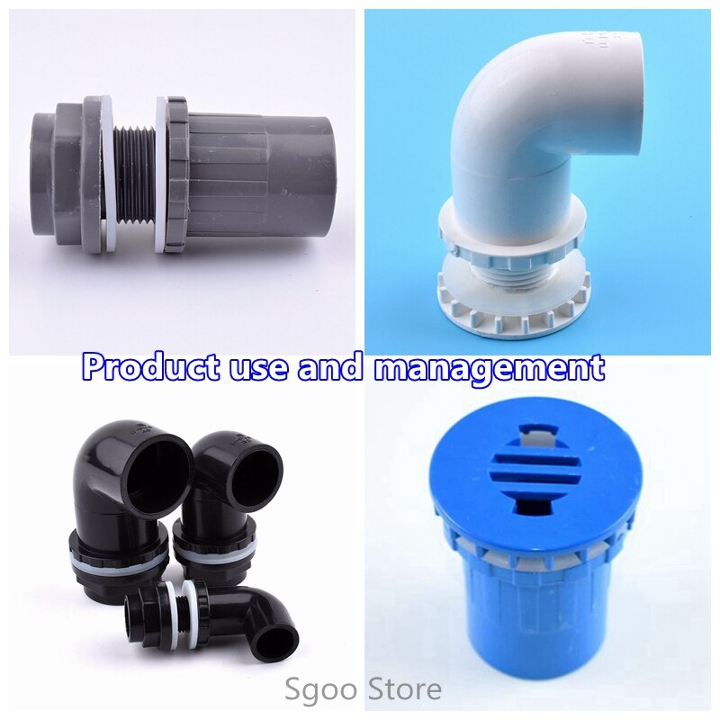 2-20Pcs 20~50mm PVC Accessories Aquarium Fish Tank Drain Inlet Outlet Accessories Garden Irrigation Overflow Pipe