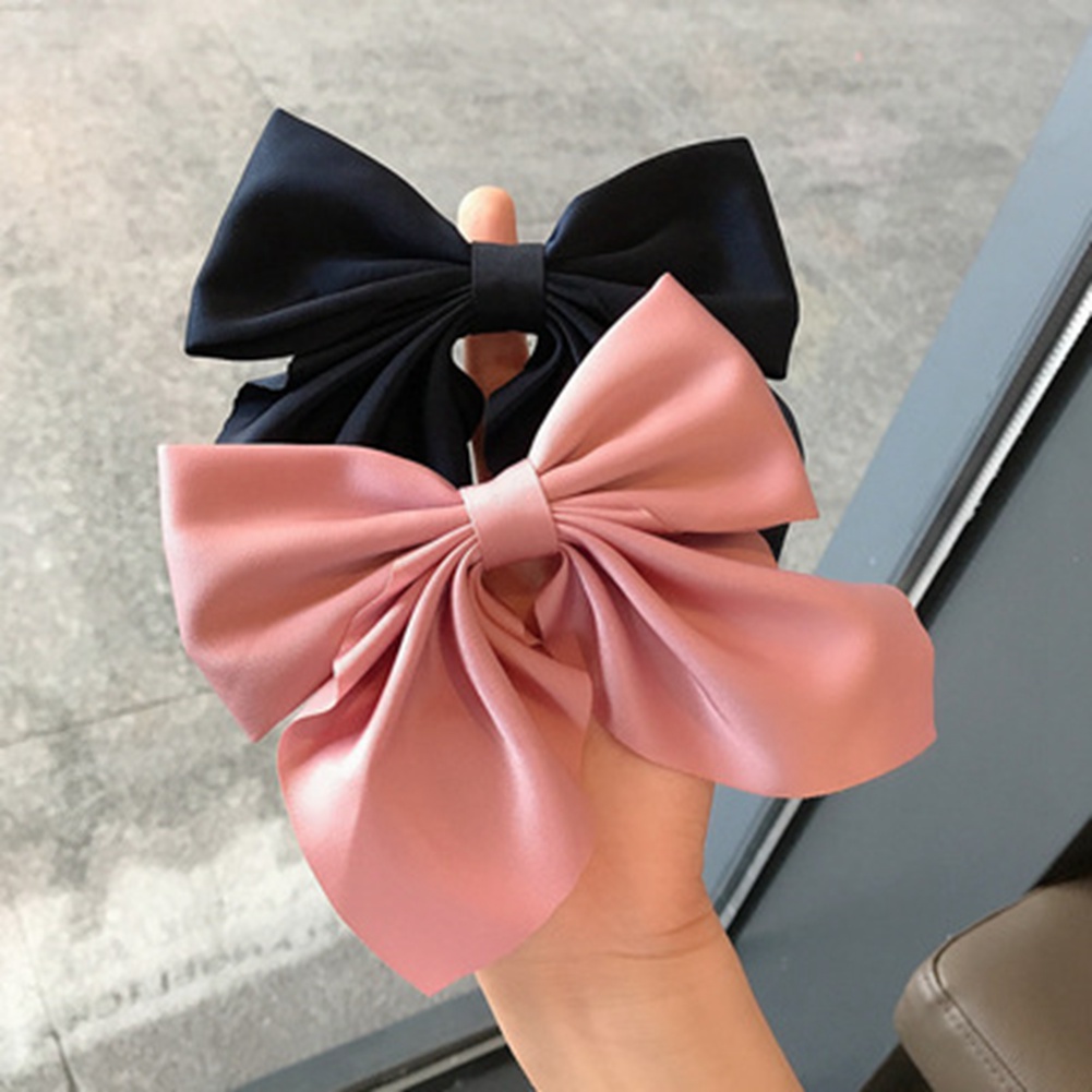 1 pieza de lazos grandes para el cabello, pinzas para el cabello de satén de dos capas, lazo de mariposa para niñas, horquilla con lazo, horquilla de , accesorios para el cabello