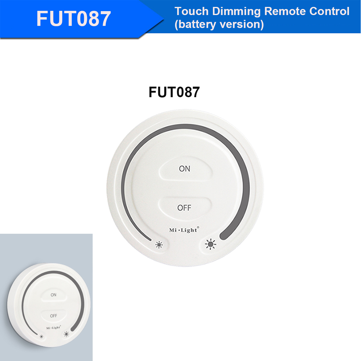 Milight MiBoxer Touch Dimmen Afstandsbediening Led Controller DC12V DC24V 12A PWM Draadloze 2.4G LED Dimmer Controller FUT036 voor 5050 3528: Blauw
