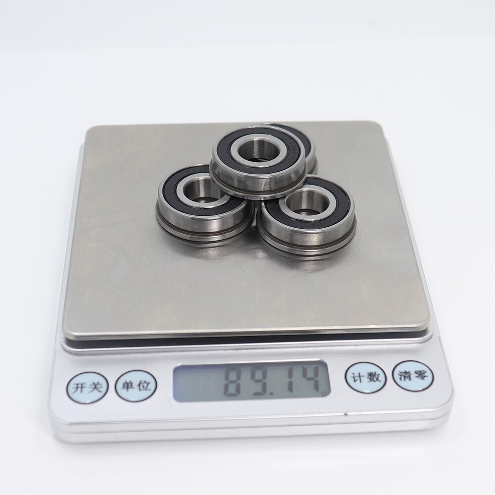 F6001RS Flange Bearing 12*28*8 mm ( 4 PCS ) Flanged F6001 RS 2RS 6001RS Ball Bearings