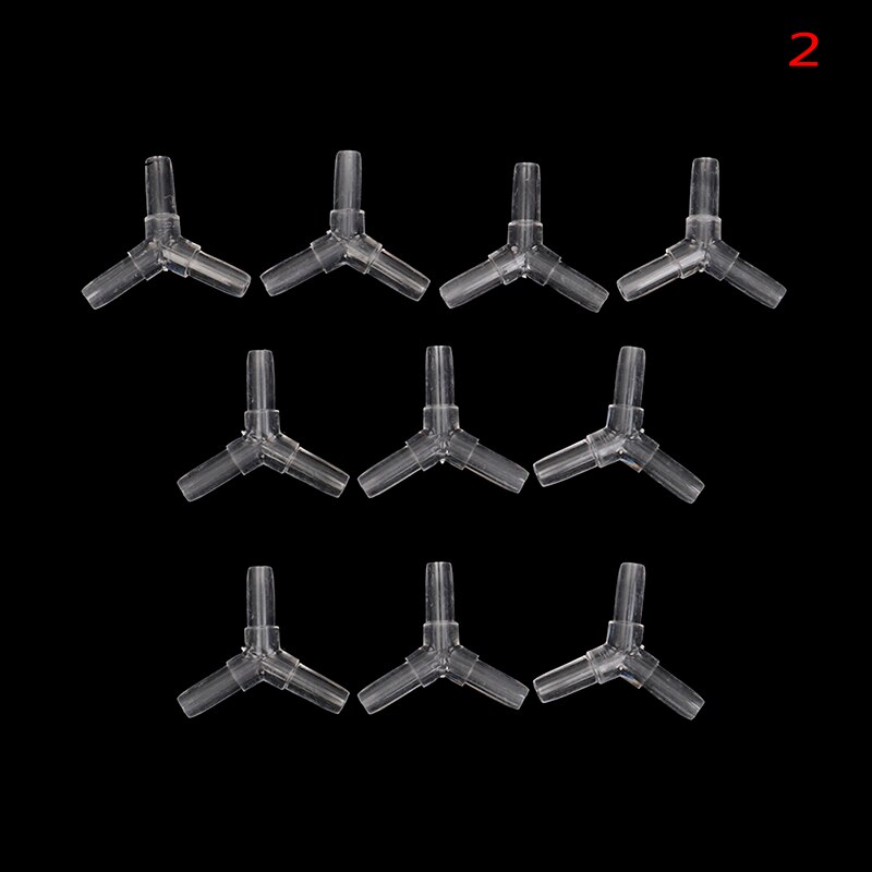 10pcs/lot 4mm Clear Plastic Elbow Tube Connector Valve Transparant Airline Air Tubing Aquarium Accessories: 2