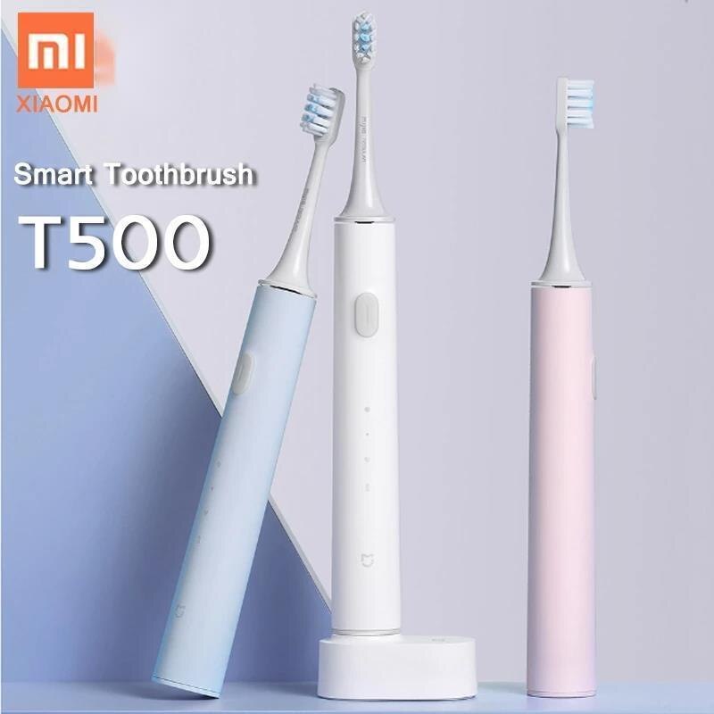 Xiaomi-cepillo de dientes eléctrico mijia T500, dispositivo dental sónico con vibración magnética de alta frecuencia, batería de larga duración, IPX7