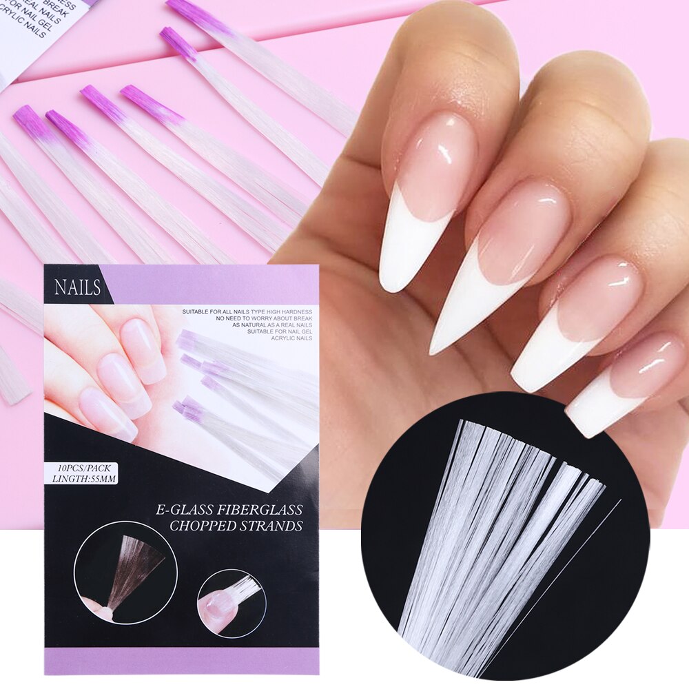 1 pack fibernaglar glasfiber för nagelförlängning akrylspetsar formglas för naglar sidenförlängning bygga nagelsalongsverktyg  ji952