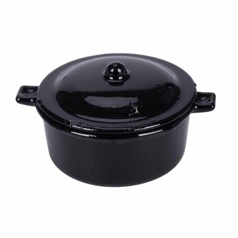 Dollhouse Miniature Kitchen Utensil Cookware Cerole Dish Stew Pan Stockpot 12th Scale: Default Title