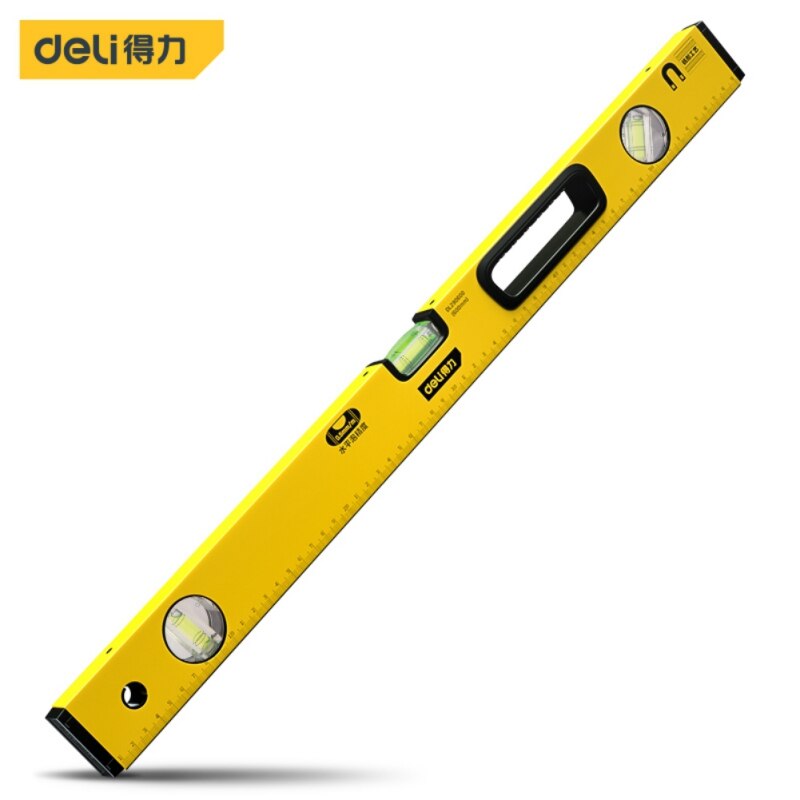 Deli Horizontal Ruler Aluminum Alloy Multi-Angle Horizontal Measuring Ruler Level Instrument High Intensity Magnetic DL291000: 600MM