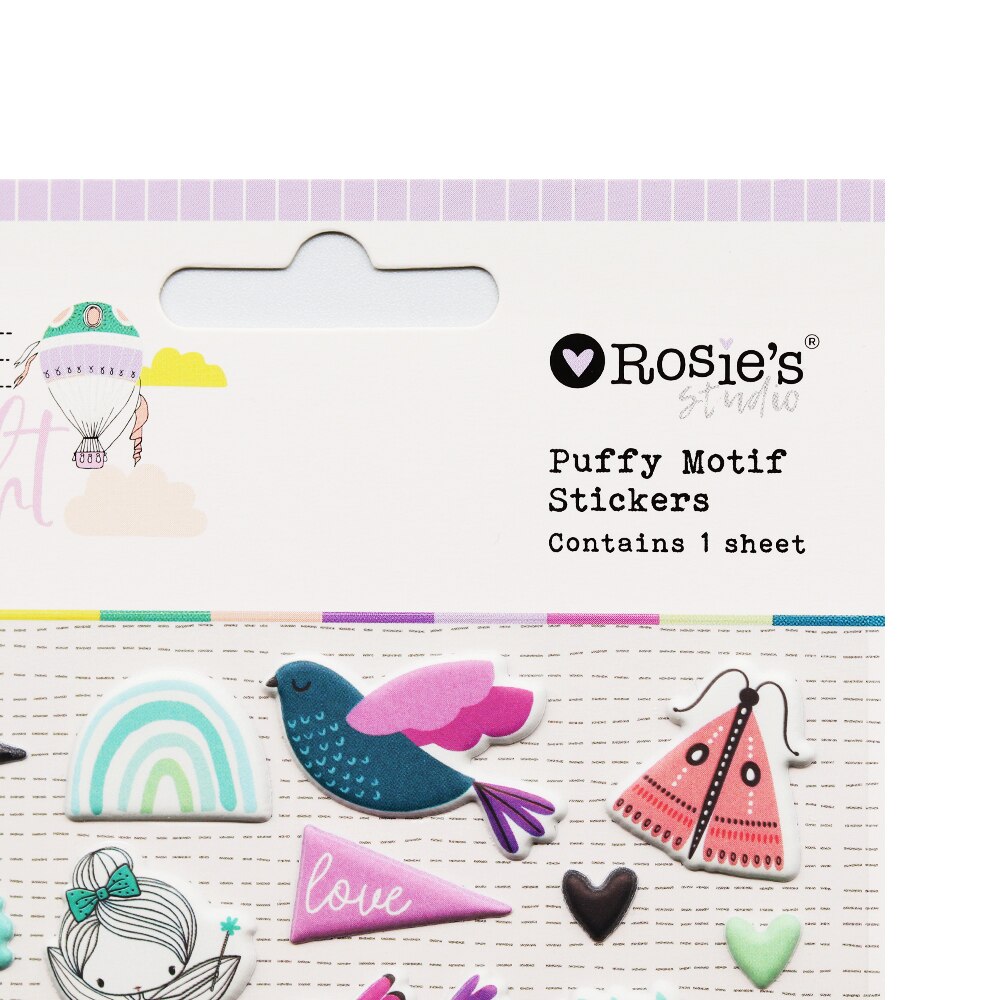 CRZCrafter Puffy Motif Stickers Mini Embellishments Crafts DIY Self Adhesive For Scrapbooking Cardmaking Journaling Decorations