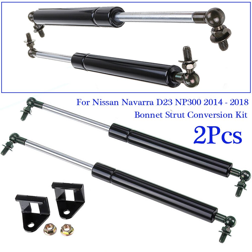 Set Tailgate Gas Struts Kit Accessories Shock Exterior Metal For Nissan Navarra D23 NP300 14-18