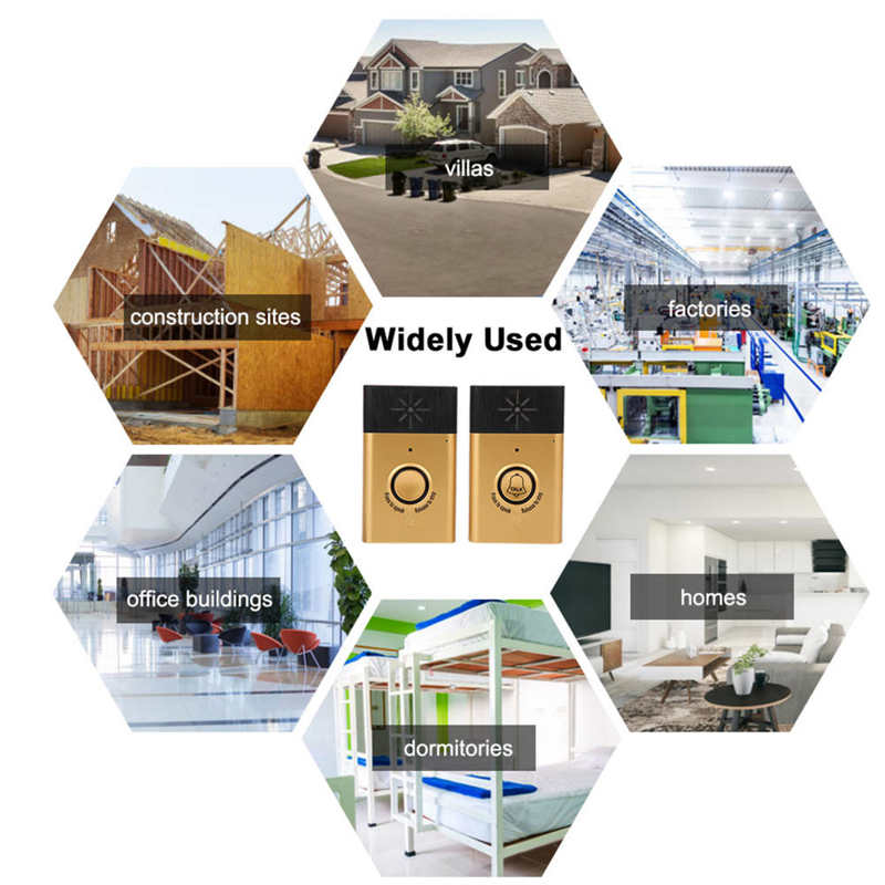 Wireless Intercom Doorbell Dual Voice Smart Bell 2-Way Talk Home Security