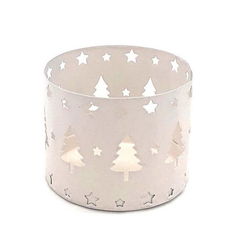 Christmas Hollow Iron Candle Holder Candlestick Novelty Home Party Decor Ornaments: 3