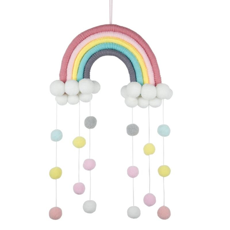 nordisch Regenbogen Wandteppich Handgemachte Weben Handarbeit schöNe Ornament freundlicher Zimmer Zauberstab Hängen Dekor: 6