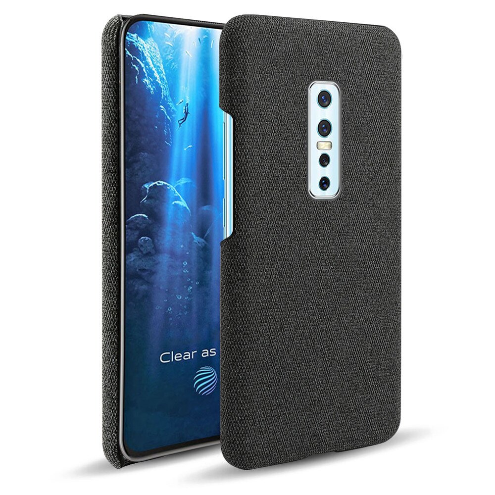 Custodie in tessuto per Vivo V17 PRO custodia rigida in tessuto retrò sottile per Vivo V17 PRO V17pro 6.44 "1909 co1910 Coque: For Vivo V17 PRO / Black