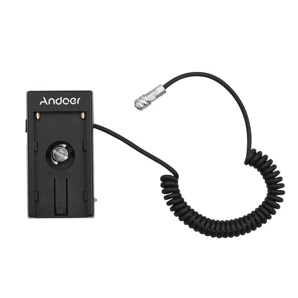 Andoer Blackmagic Cinema Camera Bmpcc 4K Voeding Mount Plaat Adapter Met Lente Kabel Voor Sony NP-F970 F750 F550 batterij