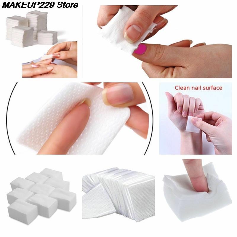 Toallitas quitaesmalte de uñas sin pelusa, Gel artístico, limpiador de puntas, herramienta de manicura, 100 Uds.