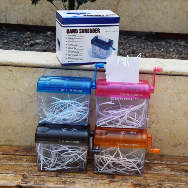 A6 Paper Shredder Mini Multifunctional Manual Bill Office Documents Shredder Destroyer Waste Paper Strip Cutting Machine T84D