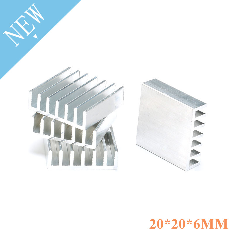 5pcs Heatsink Heat sink Computer Cooler Radiator Aluminum for Electronic Chip Heat dissipation Cooling 20*20*6mm 20x20x6mm