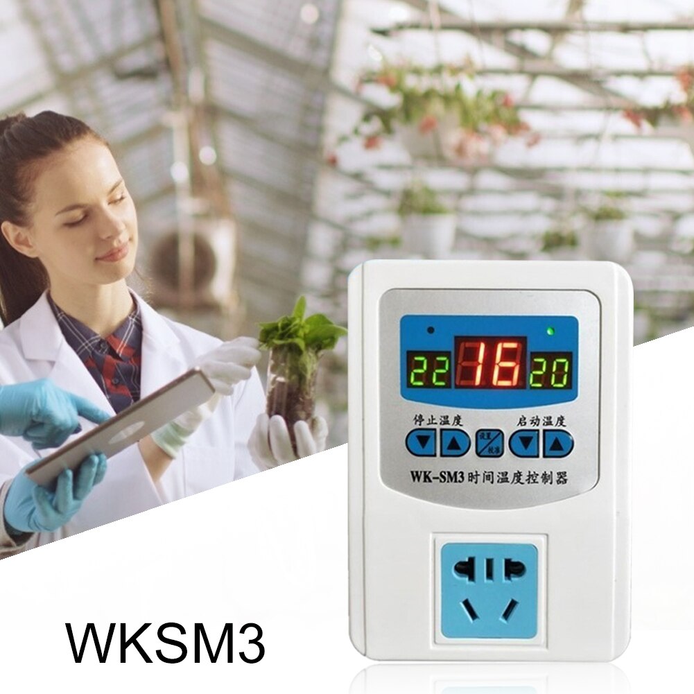 WKSM3 220V Digital Thermostat Temperature Controller Microcomputer Socket