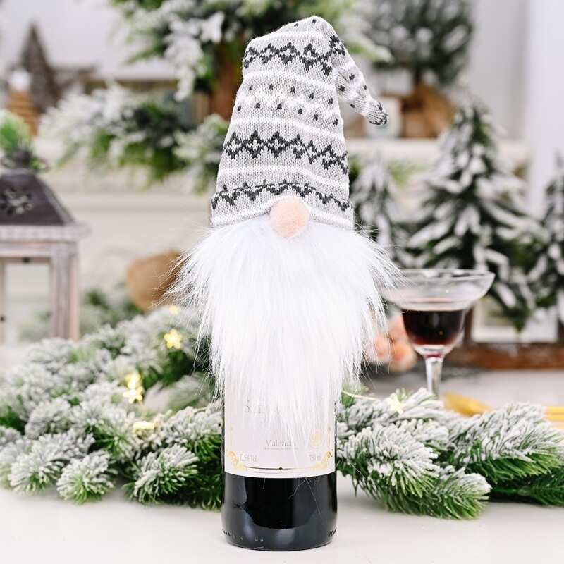 Bos oude man fles deksel kerst familie feest accessoires tafeldecoratie decoratieve wijnfles deksel: Hw2215c