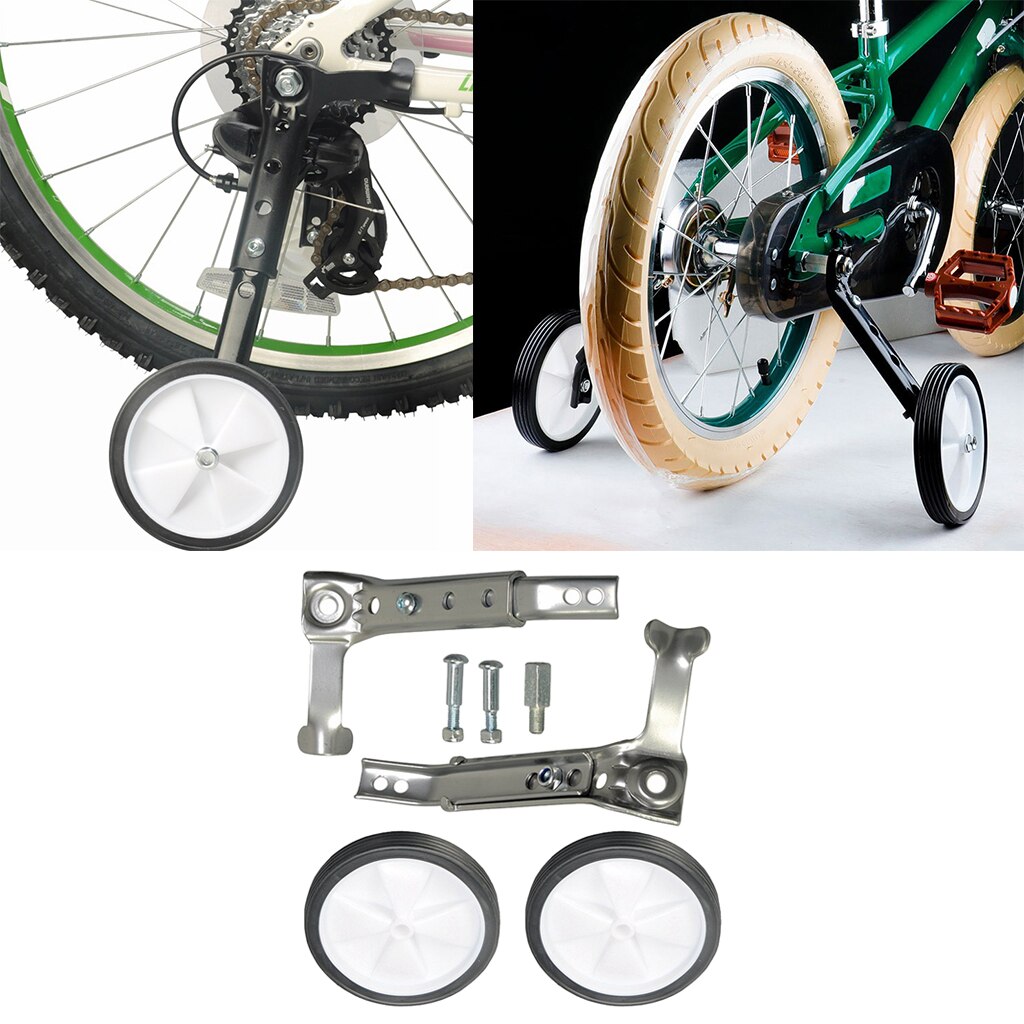 Bicycle Training Wheels Adjustable Bike Stabilizers for Kids Bikes of 16 18 20 22 24'' Inch Riding Learning Wheel