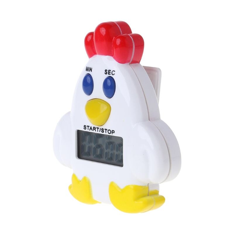 Cute Cartoon Chicken Electronic LCD Digital Countdown Kitchen Timer Cooking Baking Helper 100 Minutes Reminder