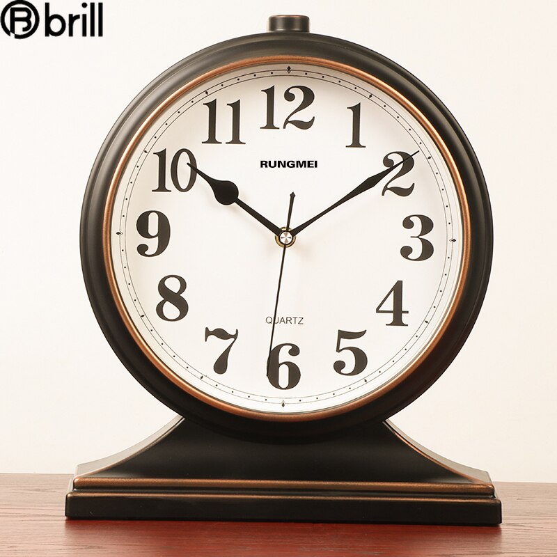 Large Desk Clock Silent Watch Retro Living Room Antique Table Clock Bedroom Decorative Items for Home Unique 50