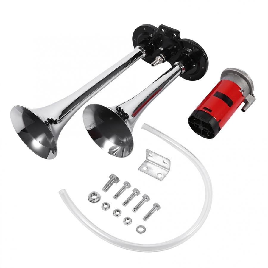 150dB Compressed Air Horn Air Horn Fanfare 2-tone Supercharged for Truck Ship SG