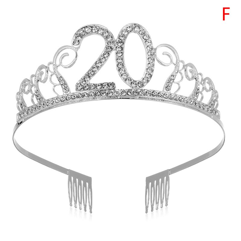 30 40 50 syntymäpäiväjuhlien koristelu aikuisten kristalli tekojalokivi tiara prinsessakruunu