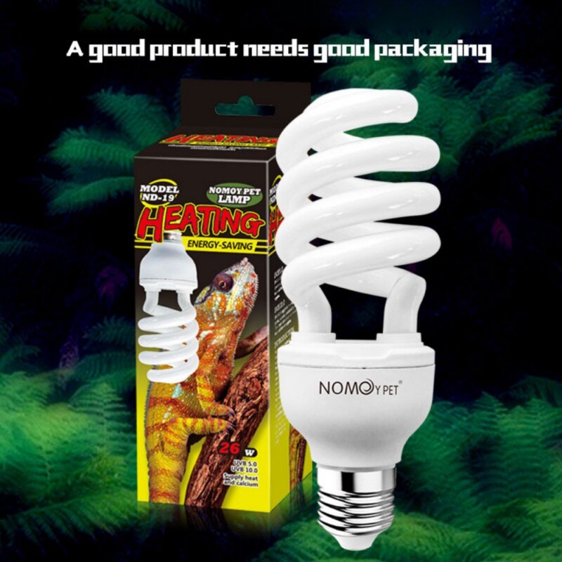 Reptile Succulent Plant Calcium Sun Lamp With 26W UVB Energy-Saving Tortoise Lizard Habitat Lighting For Turtle Snake Lguanas