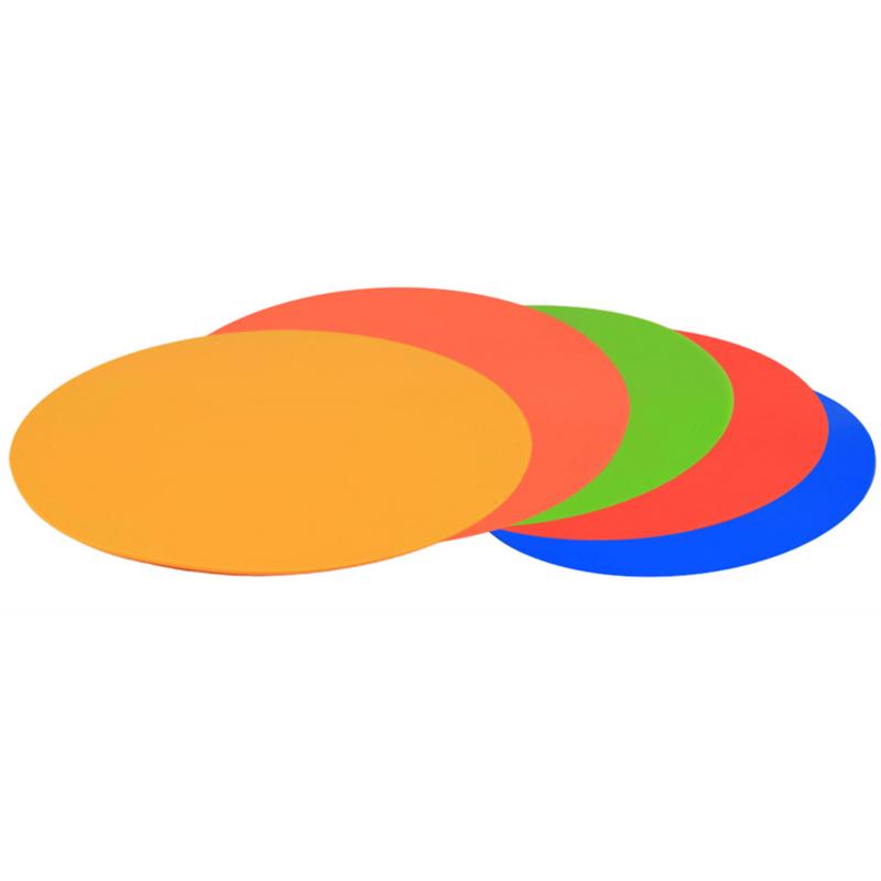 5PCS Round Rubber Flat Cones Training Spot Markers Football Pitch Floor Discs Sports