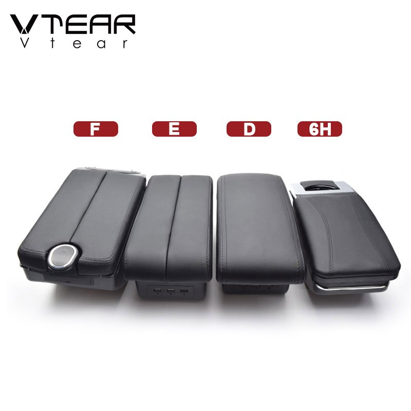 Vtear for Hyundai i20 car armrest leather arm rest usb storage box ABS center console accessories interior parts automobile