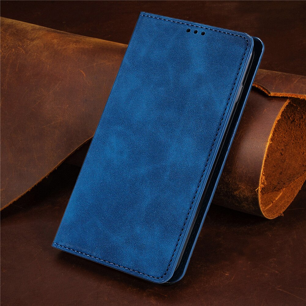 Para huawei honor 9 lite caso capa de couro magnético flip carteira caso do telefone para coque huawei honor 9 lite LLD-L31 9 lite casos: Dark Blue