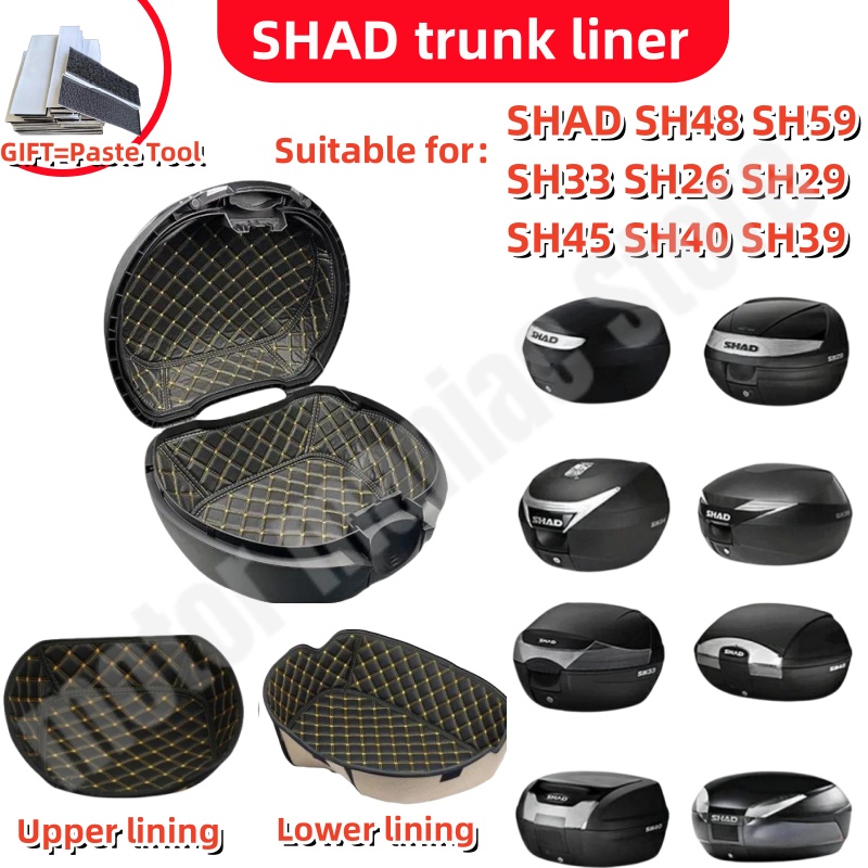 Forro para maletero de motocicleta, caja de equipaje trasera, almohadilla insonorizada de cuero adecuada para SHAD SH48 SH59 SH33 SH26 SH29 SH45 SH40 SH39