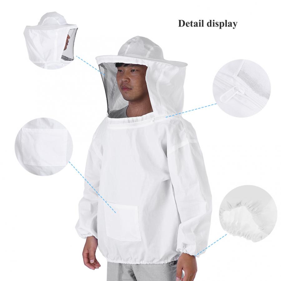 Beekeeping Protective Jacket Suit with Hat Bee Insect Feeding Supplies Keeping Beekeeper Clothing