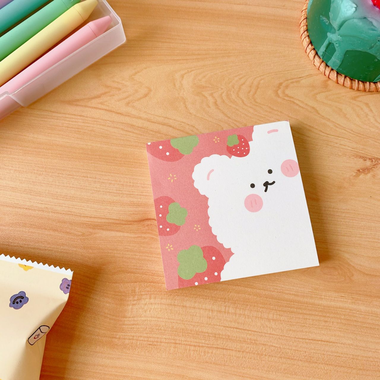 Koreaanse Stijl Cartoon Memo Post It Notes: Roze