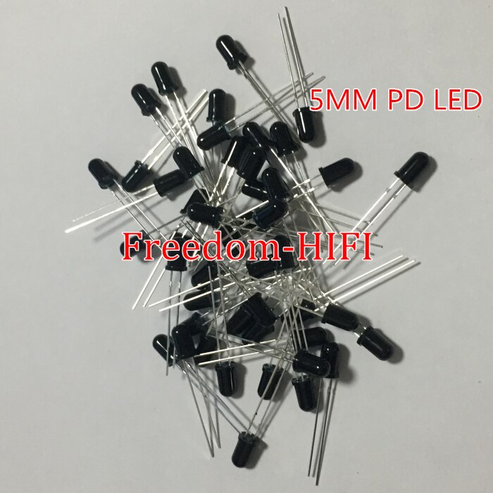 50pcs LED 5mm 940nm IR Infrared Receiving Diode Round Tube Black Light Lamp Receiver 5MM led IR/PT/PD diodes
