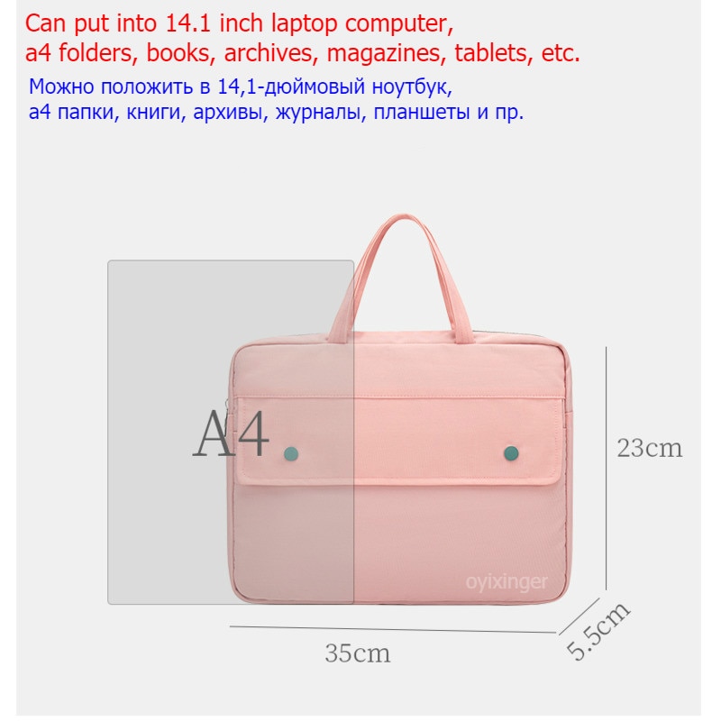 Woman Briefcase Waterproof Laptop Bag A4 File Handbag Briefcases Men Brief Cases Women's Business Office Portable Document Bags