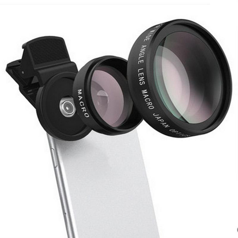 2 In 1 Makro-objektiv 0,45x49mm Uv Weitwinkel Externe Micro Len Professionelle Hd Telefon Kamera objektiv