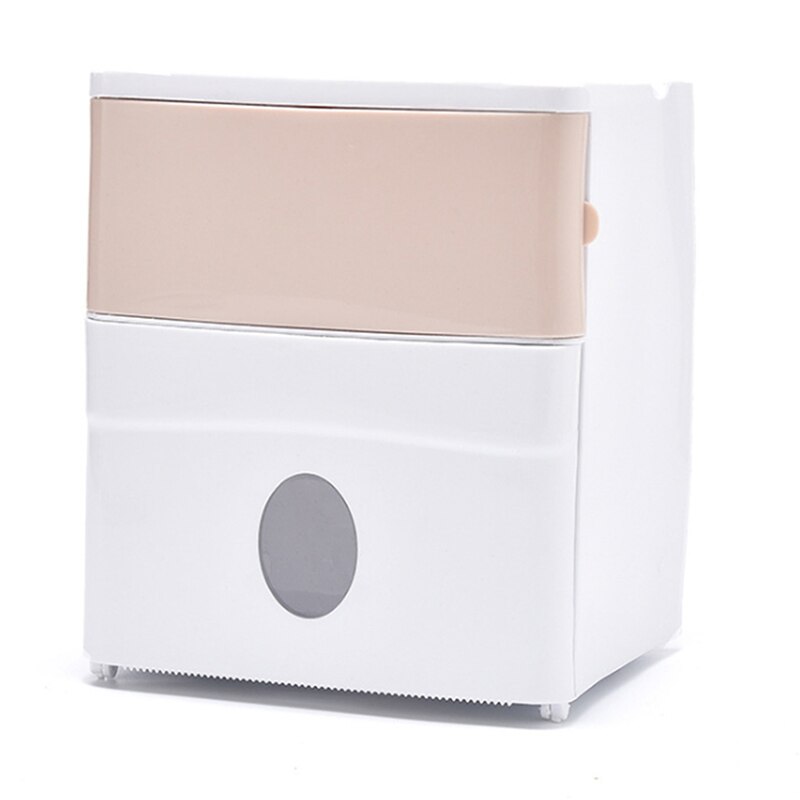 Porte-papier hygiénique étanche en plastique porte-serviettes en papier mural salle de bain étagère boîte de rangement Portable porte-rouleau de toilette: pink