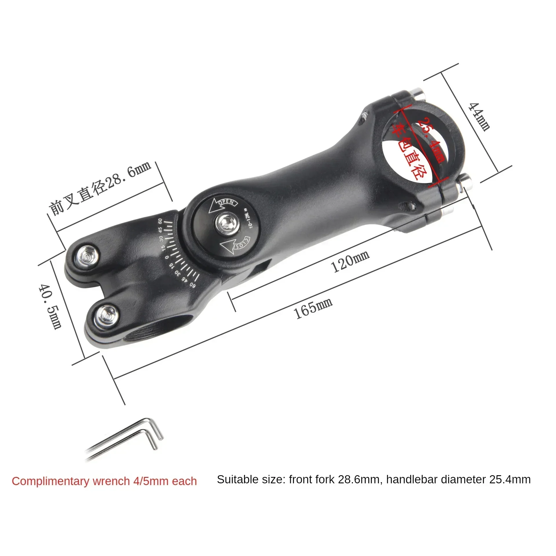 Adjustable Bicycle Handlebar Stem Variable 60 Degree Angle Aluminum Alloy Bike Handlebar Riser Road Bike Front Fork Stem Adapter: Burgundy