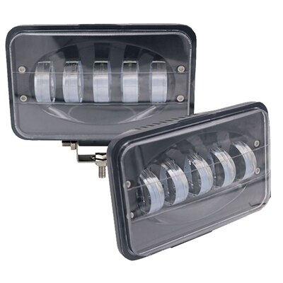 Yait bil led light bar 50w 6 tum led arbetsljus översvämningslampa för bil lastbil trailer suv offroads båt 12v 24v 4 x 4 4wd: 2 st svart