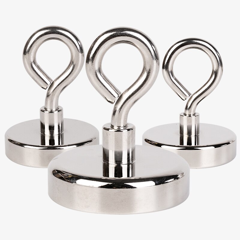 Strong Powerful Neodymium Magnet Round Thick Treasure Hunt Magnets Strongest Permanent Fishing Vertical Magnetic Materials
