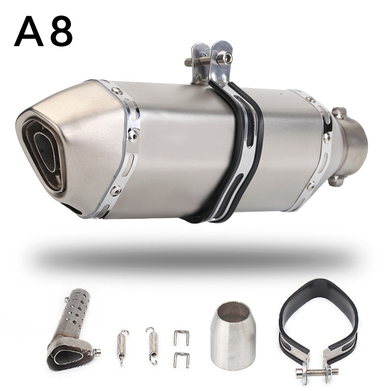 36-51mm Universal Motorcycle Exhaust Modified MufflerScooter Pit Bike Dirt Motocross For R6 ER6N CBR250R Z650 MT07 R25: Type A2