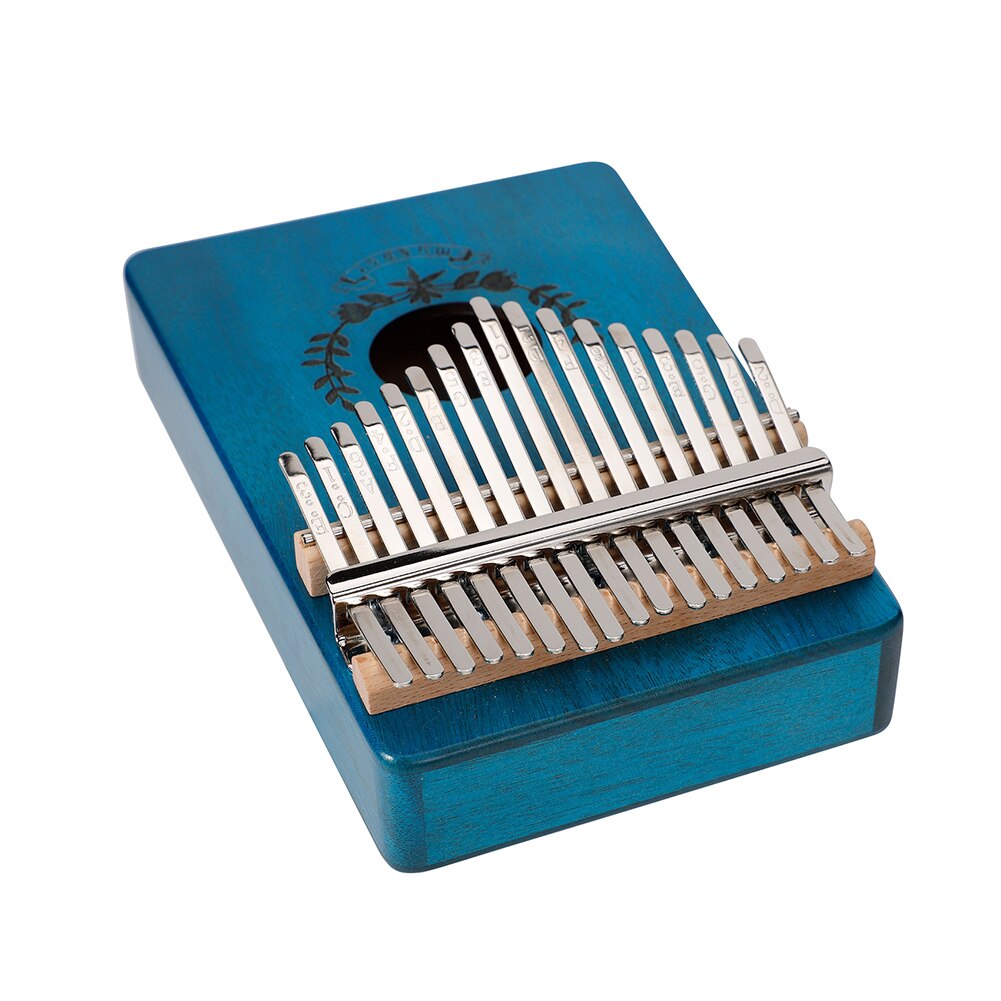 Mahogni krop musikinstrument tommelfinger klaver mbira akacie 17 nøgler hjort kalimba med tuning hammer mærkat